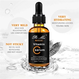 Facial Essence 30ml VC Original Solution moisturizing Bright Skin Dark Spot Corrector Face Whitening Serum (3 PCS)