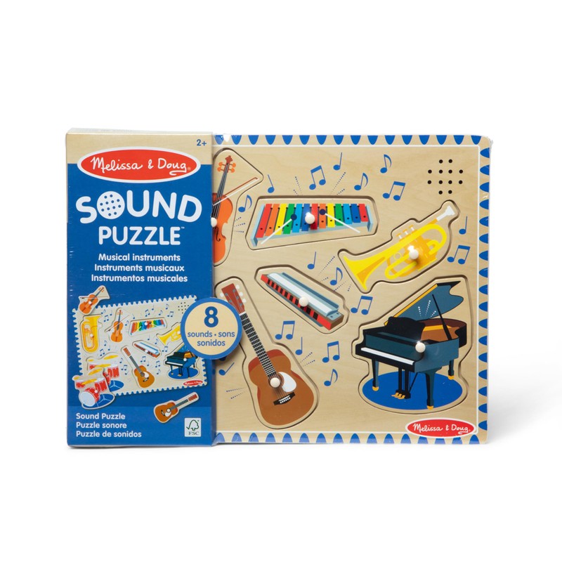 Melissa & Doug Musical Instruments Sound Puzzle - Wooden Peg