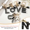 PATIKIL Alphabet Initial Letter Keychain, Resin Cute Keychains with Tassel