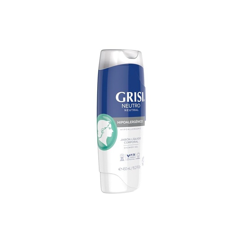Grisi Shower Gel Neutro Hypoallergenic Body Wash, 450 ml