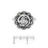 Esse Marcasite Sterling Silver Victorian English Rose Marcasite Ring (L)