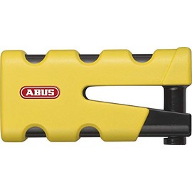 ABUS Brake disc lock Granit Sledg 77 grip yellow - Motorcycle lock with secure XPlus cylinder and reminder cable - ABUS security level 17 - Yellow