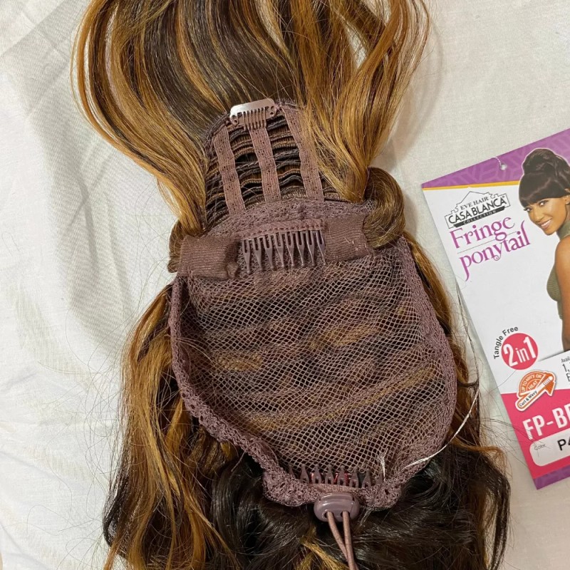 Casa Blanca by EVE Coleta Postiza + Fleco 27 Pulgadas