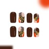 24 Pcs Square Press on Nails Fall Short Fake Nails