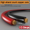 Ruikarhop 10 Gauge Wire (100ft Each- Black/Red) Copper Clad Aluminum
