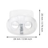 Tupalizy Tupalizy 24x20mm Clear Plastic Cord Locks Double Hole Spring
