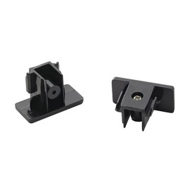SLV 143130 End caps for single phase HV-busbar, mounted version black, 2 pieces, Plastic, black, , ,