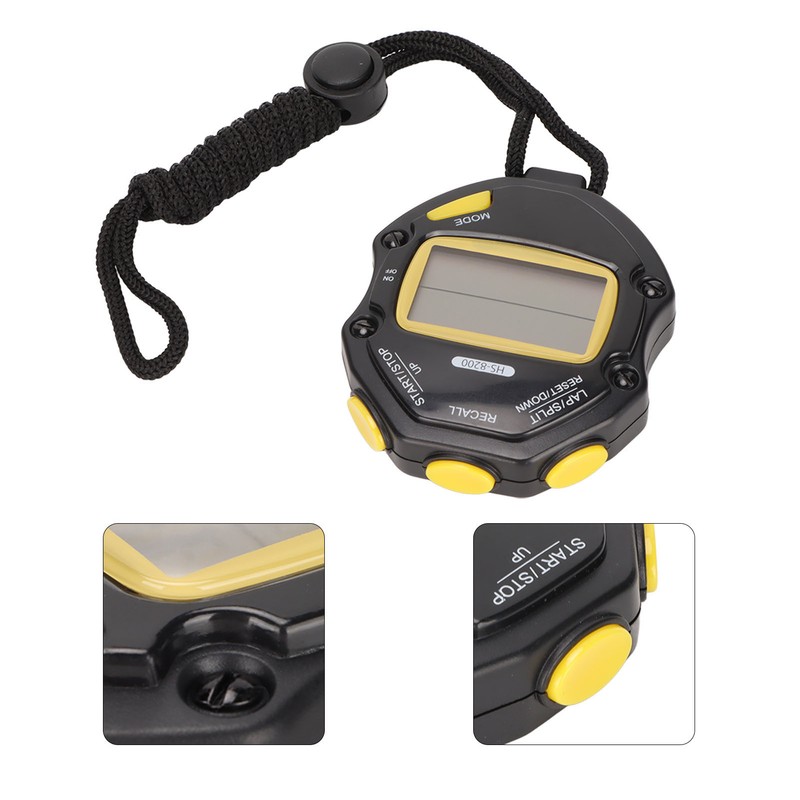 Electronic Stopwatch 2 Line Display 20 Lap Memory Digital Sports