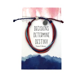 Doodle Beads Decisions Determine Destiny Thread Bracelet Wax Coated and Waterproof, Friendship Bracelet