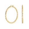 Rope Cable Wide Large Hoop Earrings For Women Teen Yellow