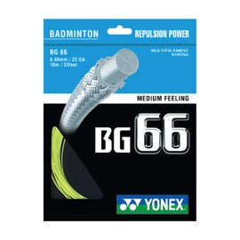 Yonex BG-66 - Cuerda de bádminton amarilla