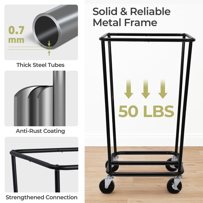 160L Laundry Hamper Sorter Extra Large, Heavy-Duty Laundry Basket with