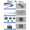 INCLY 1000PCS Pop Rivets Assortment Kit, 14 Sizes Black Rivets