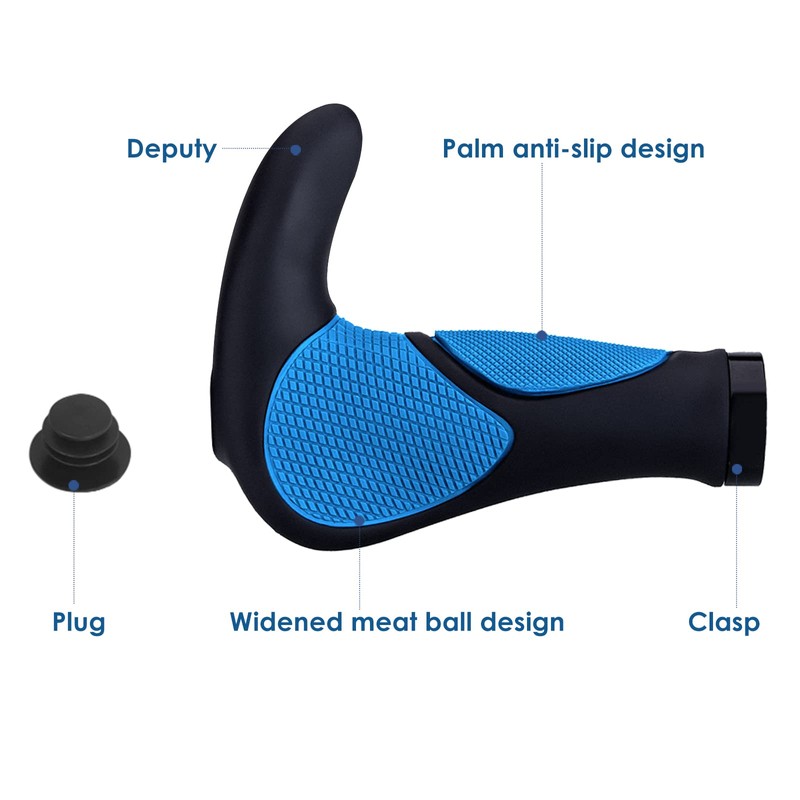 Simpeak Bike Grips, Ergonomic Bicycle Grips, MTB Grips, Non-Slip Soft,