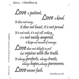 Love Is. 1 Corinthians 13 Fabric Panel