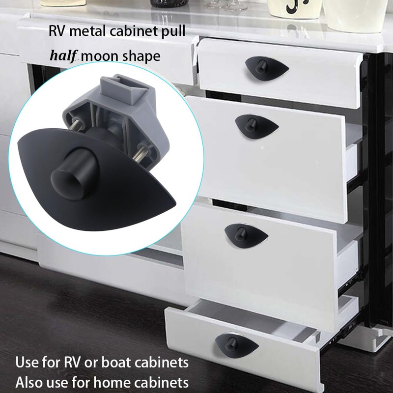 MTSmart RV Push Button Door Catch Lock for Motorhome Caravan
