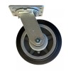 Hy-Weld Black Non-Marking Rubber 6" x 2"Swivel with Brake Caster