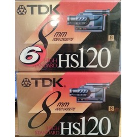 TDK 8mm Video Cassette HS 120 6 pack