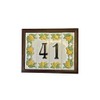 Italian hand-painted lemon ceramic number tiles 10 x 3.3 cm