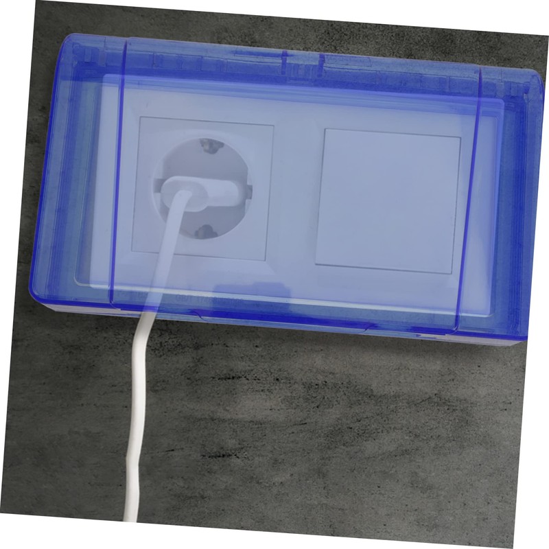 jojofuny Bathroom Outlet Cover 2 Slots Socket Shell Wall Protector