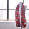 Scottish Check Tartan Satin Scarf, Red