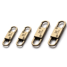 Mizeer 2 Size Zipper Clip Theft Deterrent - Anti Theft Zipper Clips Keep The Zipper Closed - Zipper Locks for Backpacks, Purses 4pcs Bronze