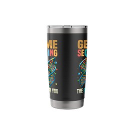 DNA Genome Sequencing Genetic Science DNA Tree Stainless Steel Insulated Tumbler
