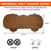KVAEY Linen Back Car Seat Cover, Anti-Slip Long Bottom Rear