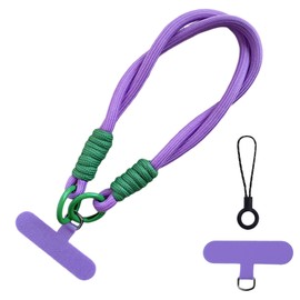 MAEXUS DELUXEFOX handykette kurz Universal mit 2 Stück handykette halterung, Handy Kette Kurz, Handy-Armband, Handy-Kette Handy-Lanyard Schlüsselband für Damen (hellviolett)