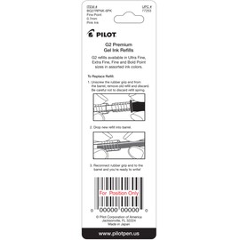 PILOT G2 Gel Ink Refills For Rolling Ball Pens, Fine Point, Pink Ink, 2-Pack (77253)