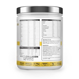Multi Collagen Coffee Creamer Instant Bulletproof Coffee Collagen Creamer Coconut MCT & Vitamin C | Vanilla Flavor Gluten Free for Keto, Paleo, Skin, Hair, Nails & Immune Health