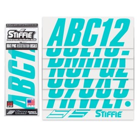 STIFFIE Shift Candy Blue 3" Super Sticky Boat & PWC Registration Decals • Numbers Letters Stickers