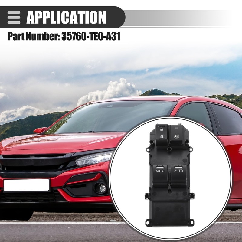 Motoforti Car Power Master Door Window Switch, for Honda Accord