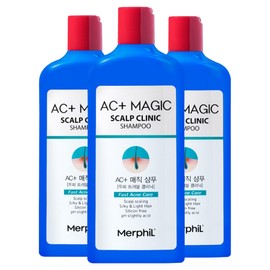 Merpil Seborrheic Scalp Mildly Acidic Shampoo Scalp Trouble Dandruff Scalp Scaling AC+Magic Shampoo, 310ml, 3 pcs / 메르필 지루성 두피 약산성 샴푸  두피트러블  비듬  두피 스케일링  AC+매직샴푸, 310ml, 3개