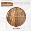 Utoplike Extra Large Acacia Wood Serving Tray, 23.6'' Round Charcuterie