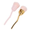 2pcs Nail Dust Remover Pink Rose Nail Powder Cleaning Brush