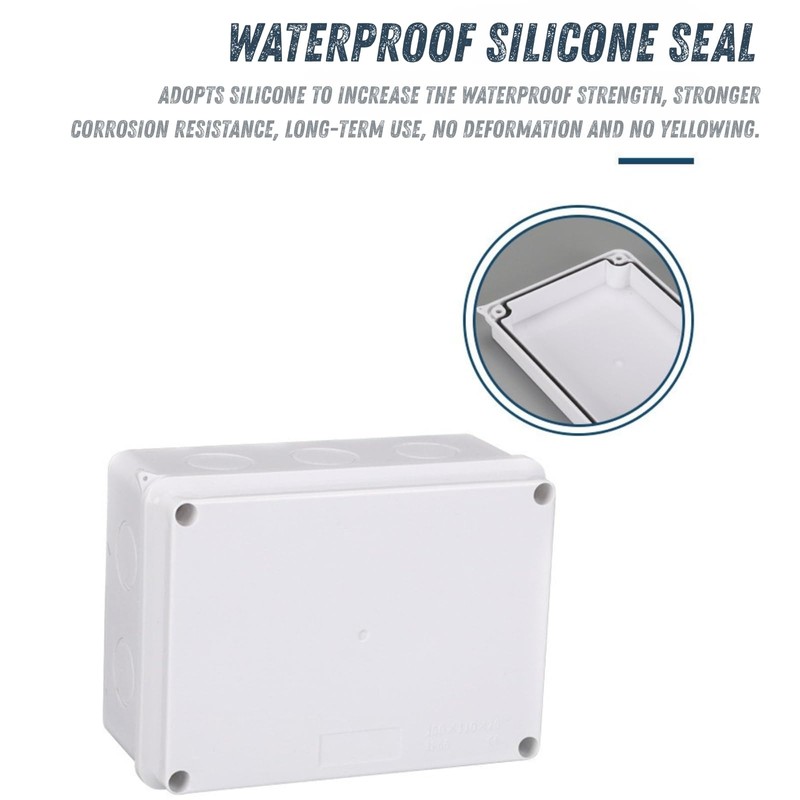 Boxonly 300x250x120mm ABS Waterproof Junction Box, IP55 Rated Outdoor Electrical
