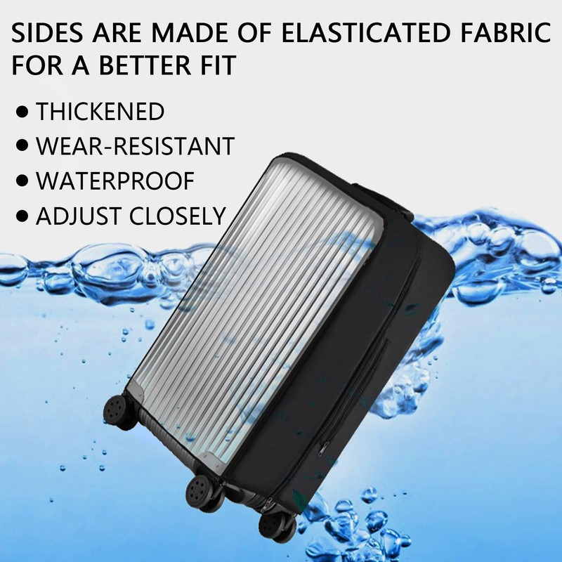 Veki Suitcase Covers with a Zip, black