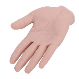 Modelo de Mano de Hombres de Silicona Flexible para la Pantalla de Anillo y Accesorios de Drama de Cine, Mano de Simulación Reutilizable para Festival y Práctica de Pintura (Mano izquierda) (mano derecha)