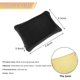 DXNQ Windshield Cleaner and Defogger, Anti-Scratch Super Absorbent Window Glass Sponge Cleaner, Lightweight Defogger Sponge for Car Windshield Cleaning, Car Mirror/Window Cleaner (Black)