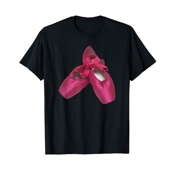 Magenta Cute Girly Pointe Ballet Shoes with Ribbons in a