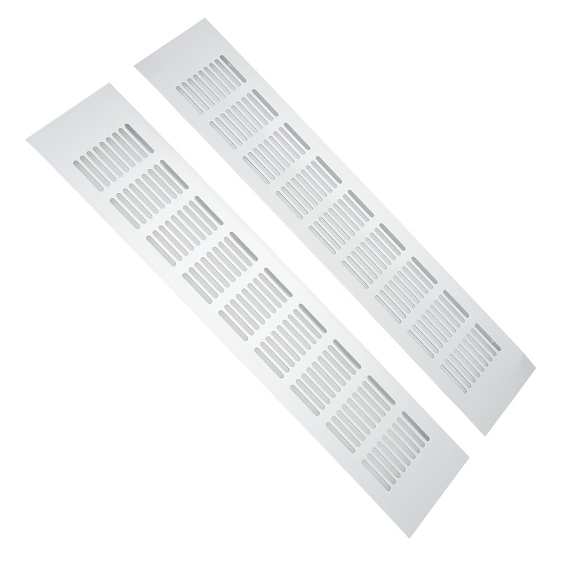 2 Pcs Air Vent Ventilation Grille Aluminium Alloy Rectangular Vent
