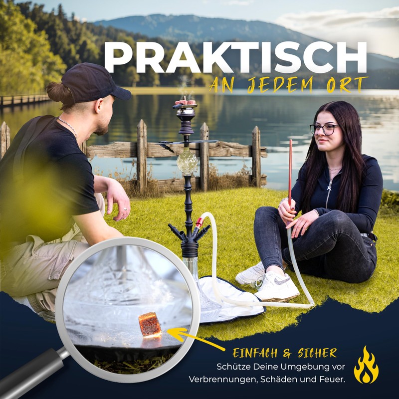 VATERLIEBE Fireproof Underlay 97 cm Dispose of Coal, Heat Protection