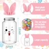 6 Pack 13.5oz Easter Candy Jars with Bunny Ear Lids
