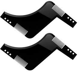 2Pcs Bart-Schablone Bartkamm Bartpflege Bartformen für Kinnbart Koteletten Hals, bartschablone herren, Bartformung leicht gemacht, Ideal für Symmetrische Konturen und Linienführung