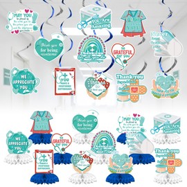 24 Pcs CNA Nurse Appreciation Decorations Thank You Honeycomb