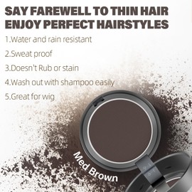 Root touch up hair color powder-Instantly Conceals Hair Loss and Thinning, Gray hair Cover Up Powder, hairline Powder Toppers and Fibers for Men & Women (Medium Brown, 0.35 ounce)