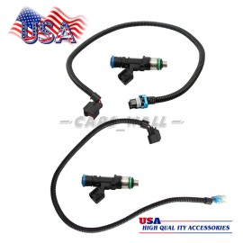 Cahuczlhoz For 2011-2014 Polaris Ranger 800 XP 800 Crew 800 2pcs Fuel Injectors w/ Harness