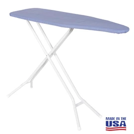 Ironing Board; Foldable Iron Table, Made in USA by Seymour Home Products | Includes Cover & Pad (Forever Blue) |Compact Size| 4 Heavy Duty Legs for Extra Support | Steel Mesh Top; Advanced Steam Flow