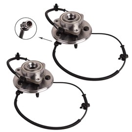 Bapmic 2Pcs Wheel Hub and Bearing Assembly 515050 Wheel Bearing Hub w/ABS 5-Lug Compatible for 2002-2005 Ford Explorer 2002-2005 Mercury Mountaineer 2003-2005 Lincoln Aviator